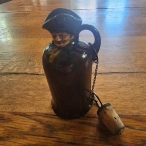 Royal Doulton Pottery Man Alcohol Flask Antique Victorian
