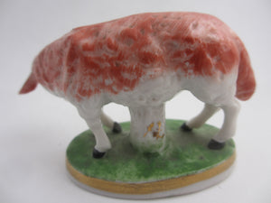 Pair of Samson of Paris Ceramic Sheep Figures Antique Georgian c1900