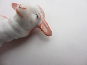 Pair of Samson of Paris Ceramic Sheep Figures Antique Georgian c1900
