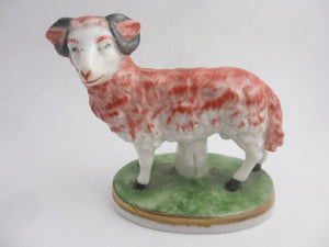 Pair of Samson of Paris Ceramic Sheep Figures Antique Georgian c1900