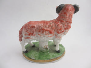 Pair of Samson of Paris Ceramic Sheep Figures Antique Georgian c1900