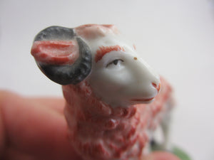 Pair of Samson of Paris Ceramic Sheep Figures Antique Georgian c1900