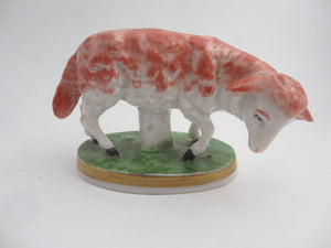 Pair of Samson of Paris Ceramic Sheep Figures Antique Georgian c1900