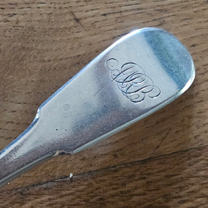 Scottish Sterling Silver Serving Spoon by Andrew Wilkie Antique Georgian 1829