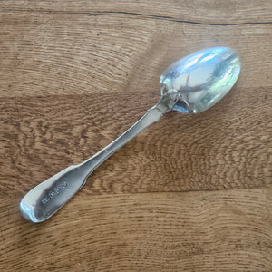 Scottish Sterling Silver Serving Spoon by Andrew Wilkie Antique Georgian 1829