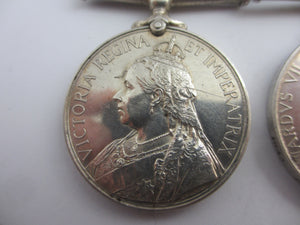 Second Boer War Queen's and King's South Africa Medal to Pte A. Bennett Sterling Silver Antique Victorian