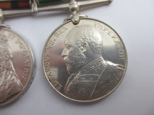 Second Boer War Queen's and King's South Africa Medal to Pte A. Bennett Sterling Silver Antique Victorian