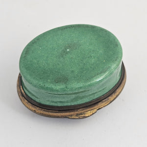 "A Token of Regard" Motto Bilston Enamel Patch Box Antique Georgian c1820