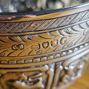 Zodiac English Sterling Silver Bowl by Charles Boyton Antique Victorian 1885
