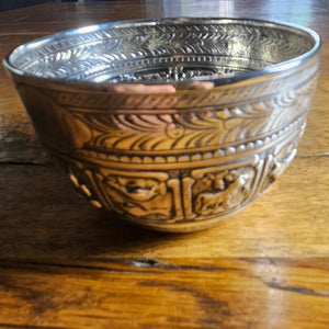 Zodiac English Sterling Silver Bowl by Charles Boyton Antique Victorian 1885