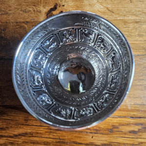 Zodiac English Sterling Silver Bowl by Charles Boyton Antique Victorian 1885