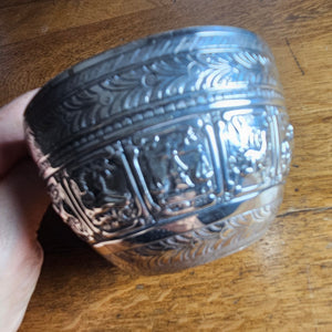 Zodiac English Sterling Silver Bowl by Charles Boyton Antique Victorian 1885