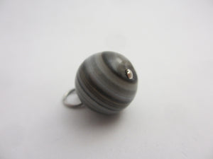 Banded Agate Ball Sphere Pendant or Charm Antique Victorian c1890