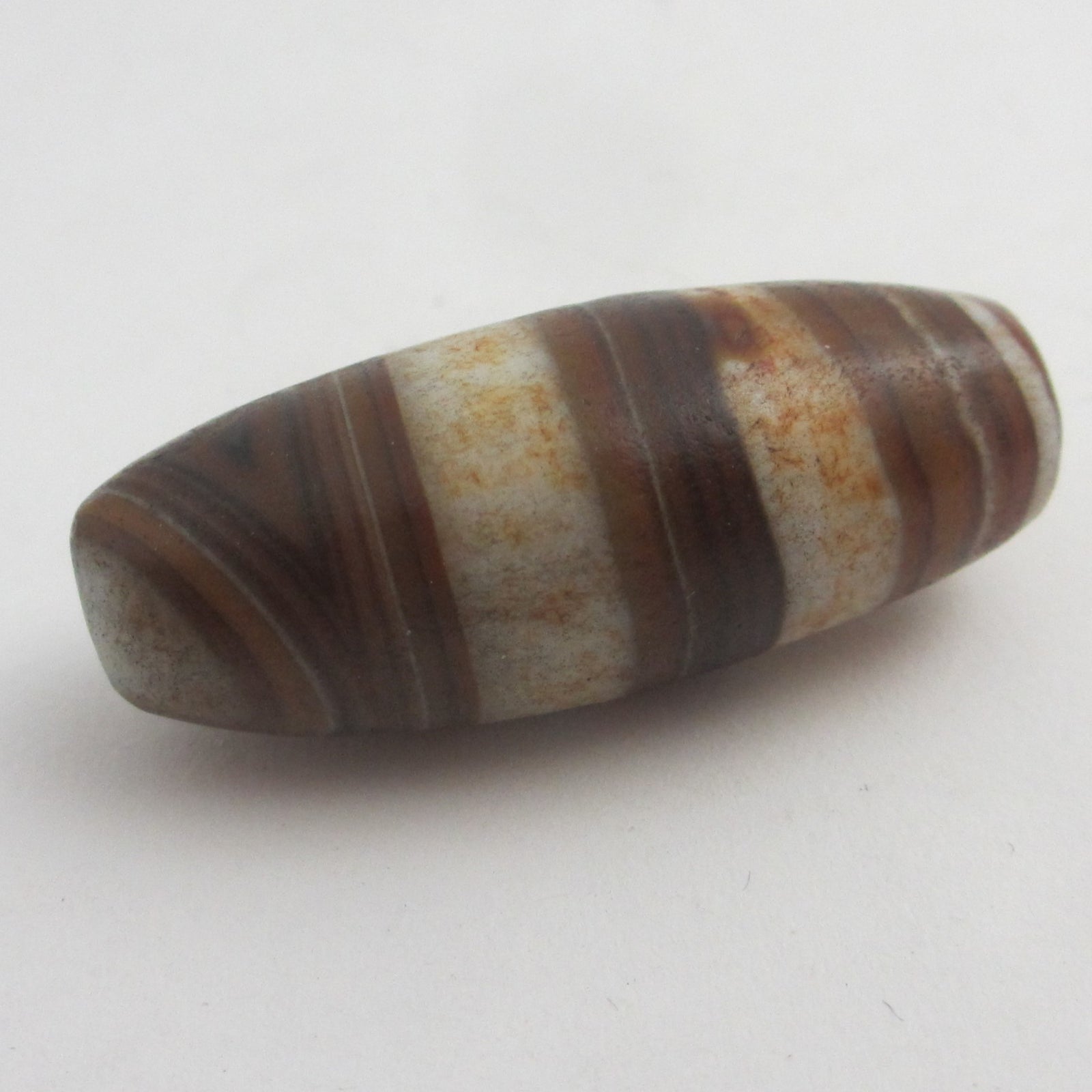Banded Agate Bead Pendant Antique Georgian c1820
