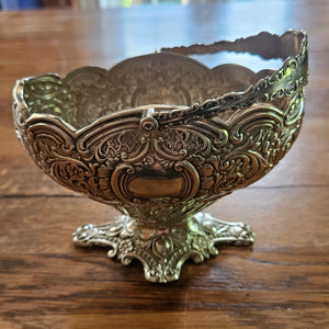 Bon Bon Sweet Basket English Sterling Silver by Lee & Wigfull (Henry Wigfull) Antique Victorian
