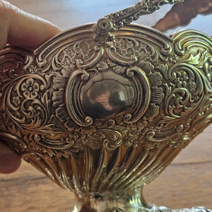 Bon Bon Sweet Basket English Sterling Silver by Lee & Wigfull (Henry Wigfull) Antique Victorian