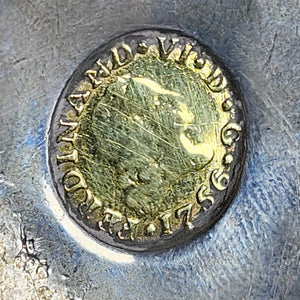 Sterling Silver Gold Coin Detail Briar Wood Handle Brandy Toddy Ladle Spoon Antique Georgian c1790