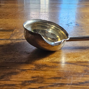Sterling Silver Coin Detail Briar Wood Handle Brandy Toddy Ladle Spoon Antique Georgian c1790