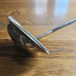Sterling Silver Coin Detail Briar Wood Handle Brandy Toddy Ladle Spoon Antique Georgian c1790