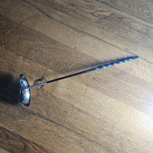 Sterling Silver Coin Detail Briar Wood Handle Brandy Toddy Ladle Spoon Antique Georgian c1790