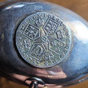 Sterling Silver Coin Detail Briar Wood Handle Brandy Toddy Ladle Spoon Antique Georgian c1790