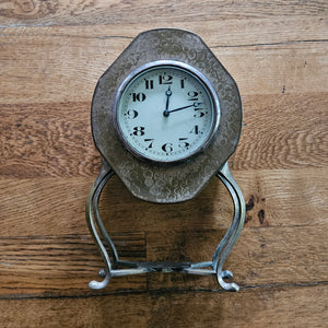 Brass Mantle Clock Antique Victorian c1890