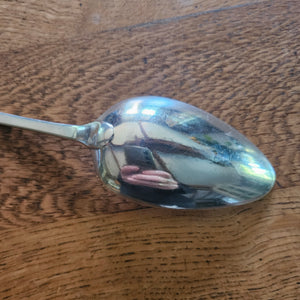 Brightcut English Sterling Silver Serving Spoon by Samuel Hougham Antique Georgian