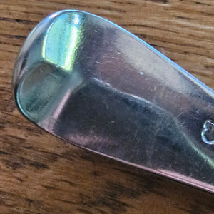Brightcut English Sterling Silver Serving Spoon by Samuel Hougham Antique Georgian