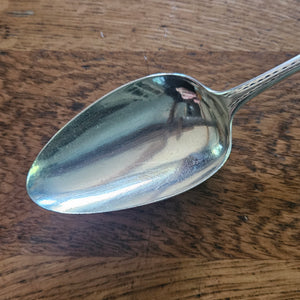 Brightcut English Sterling Silver Serving Spoon by Samuel Hougham Antique Georgian