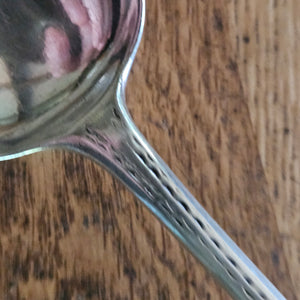 Brightcut English Sterling Silver Serving Spoon by Samuel Hougham Antique Georgian