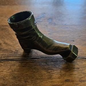 Bronze Old Boot Pipe Tamper Smoking Antique Victorian c1860