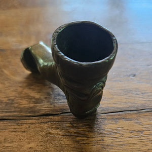 Bronze Old Boot Pipe Tamper Smoking Antique Victorian c1860