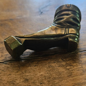 Bronze Old Boot Pipe Tamper Smoking Antique Victorian c1860