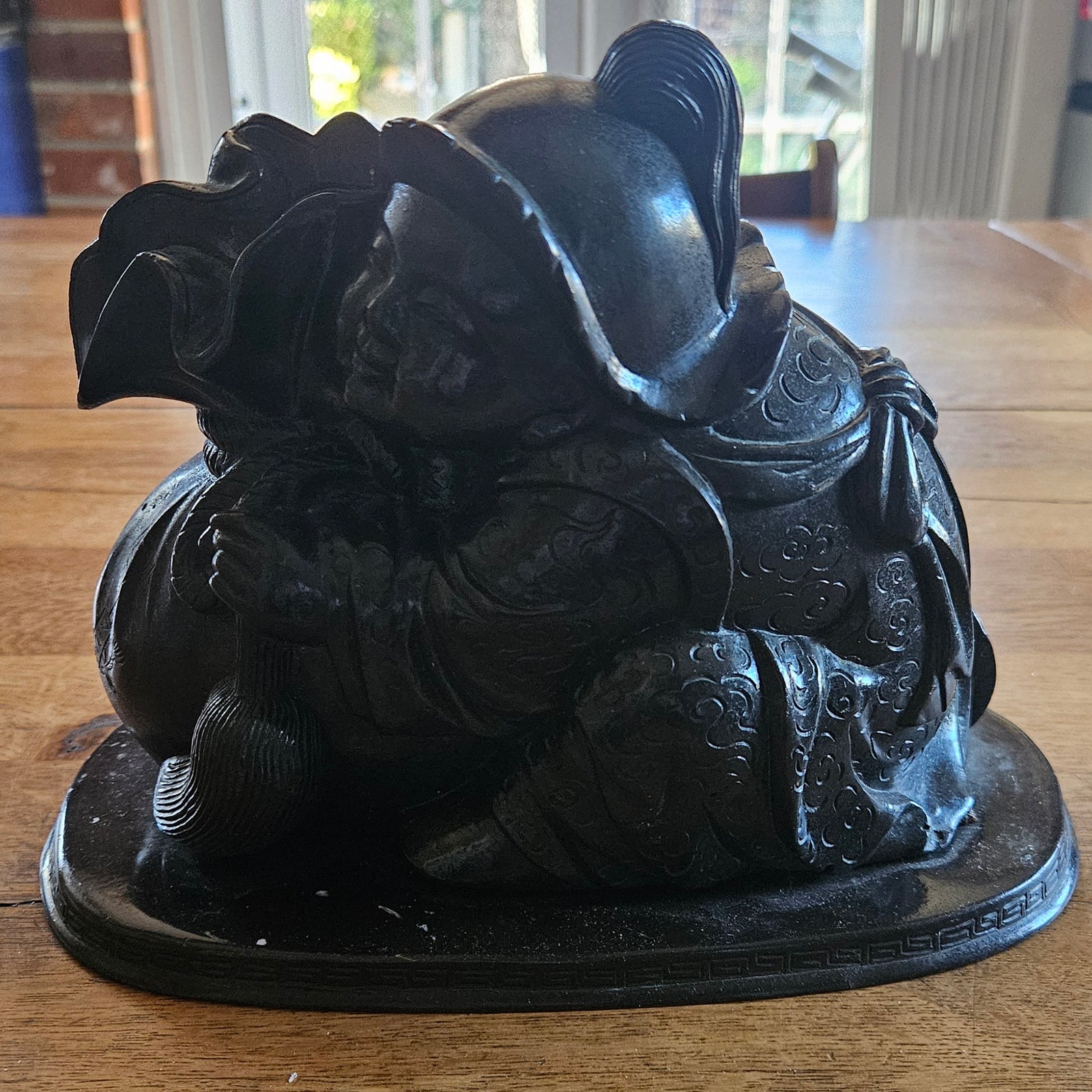 Chinese Bronze Boy with Cash Bag Figure Antique c1890