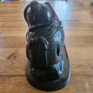 Chinese Bronze Boy with Cash Bag Figure Antique c1890