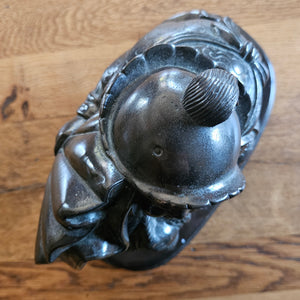 Chinese Bronze Boy with Cash Bag Figure Antique c1890