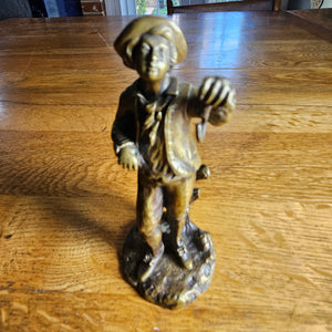 Bronze Figure of a Man Pocket Watch Holder Antique Victorian c1860
