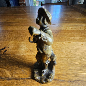 Bronze Figure of a Man Pocket Watch Holder Antique Victorian c1860
