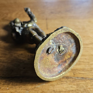 Bronze Figure of a Man Pocket Watch Holder Antique Victorian c1860