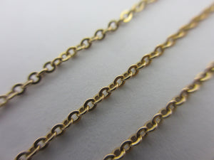 15k Gold Cable Link Chain Necklace 42.6cm / 16.7" Antique Victorian c1890