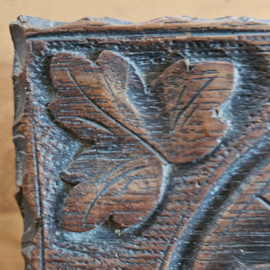 Floral Carved Black Forest Jewellery Box Antique Victorian c1890