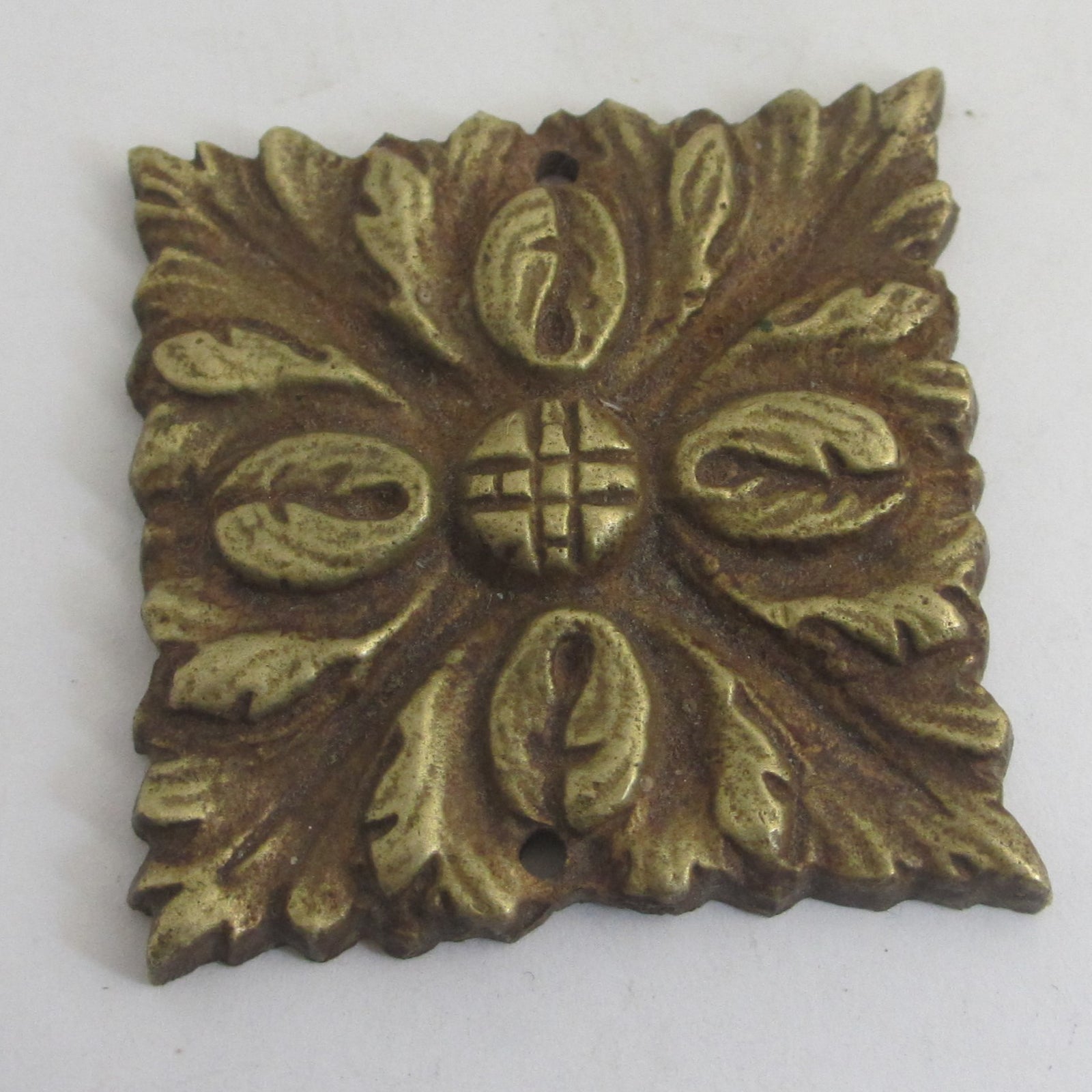 Cast Brass Furniture Mount Detail Antique Victorian c1890