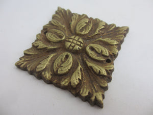 Cast Brass Furniture Mount Detail Antique Victorian c1890