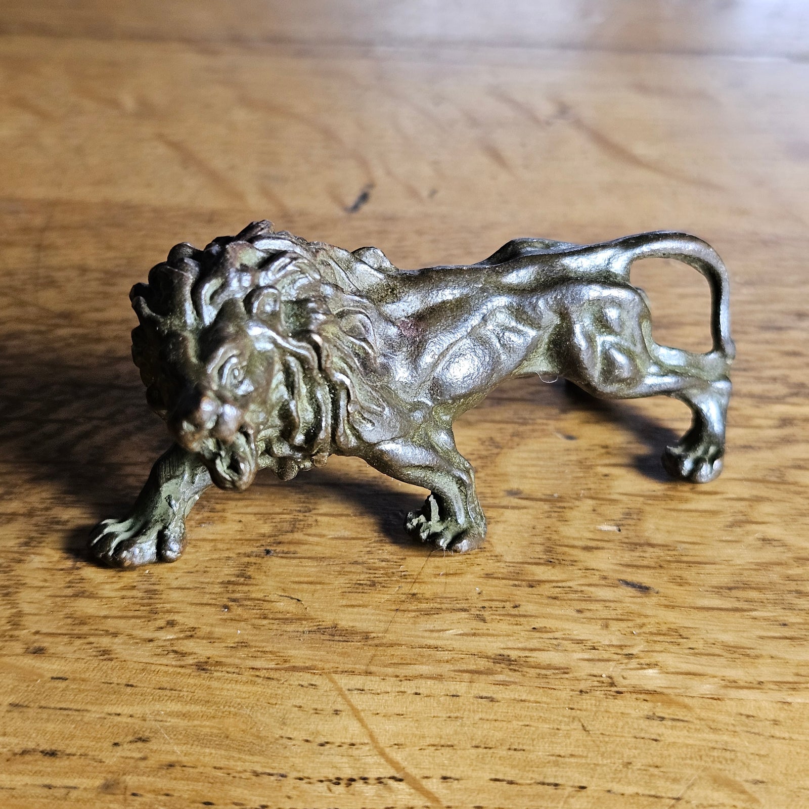 Cast Bronze Lion Figure Antique Victorian
