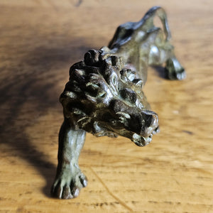 Cast Bronze Lion Figure Antique Victorian