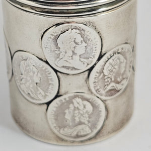 English Sterling Silver Coin Set Counter Box Antique Victorian