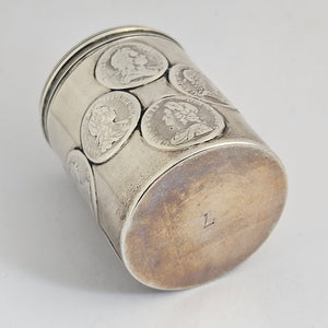 English Sterling Silver Coin Set Counter Box Antique Victorian