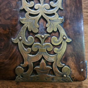 Coromandel Wood Gilded Brass Strapping Book Blotter Antique Victorian c1880