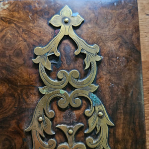 Coromandel Wood Gilded Brass Strapping Book Blotter Antique Victorian c1880