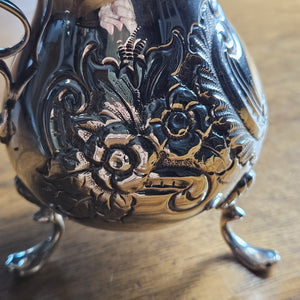 English Sterling Silver Cream Jug by William Aitken Chester Hallmark Antique Victorian